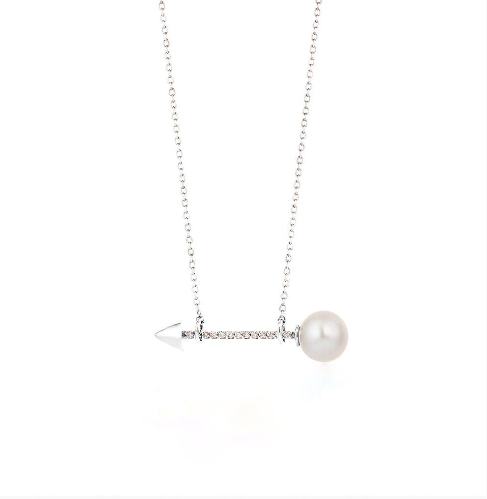 Cupid Pearl & Diamond Necklace