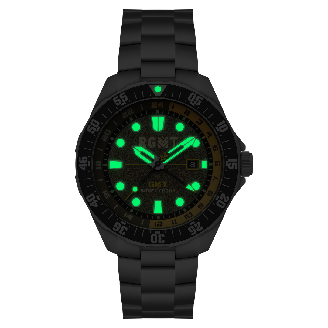 CONTINENTAL GMT GREEN / SOLID STAINLESS STEEL BRACELET Green Dial