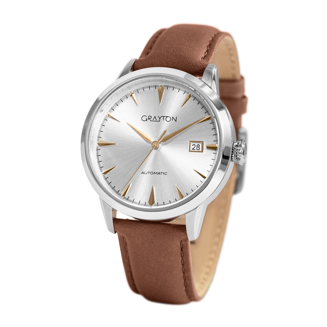 Classic Silver / Leather Silver Dial