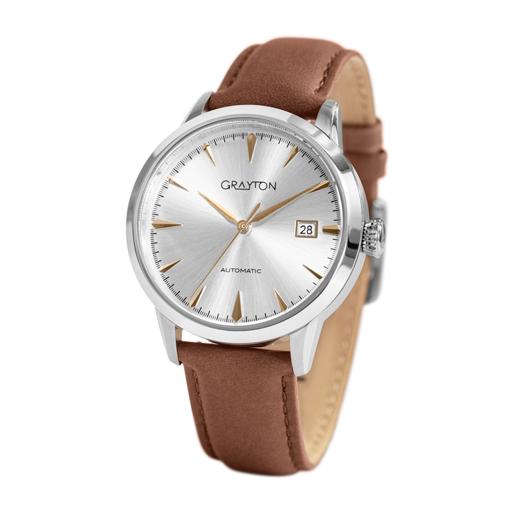 Classic Silver / Leather Silver Dial