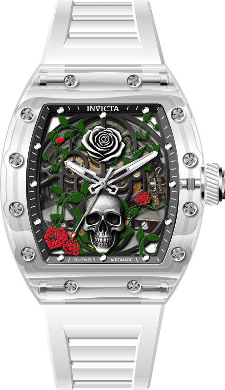 Invicta 42mm / White / Silver Silver Dial