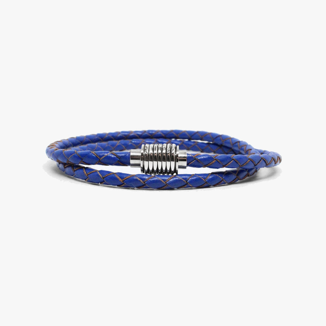 Sterling Coil, Leather Wrap