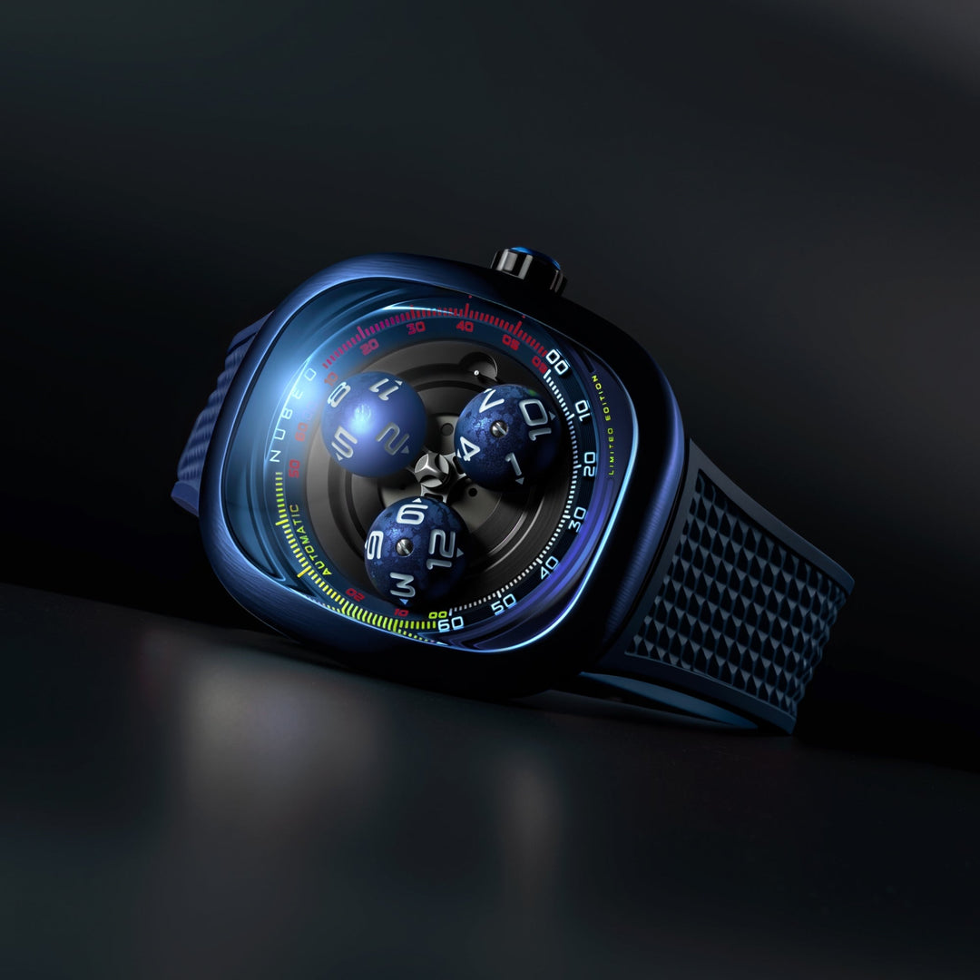 Tri-star Orbit Automatic Limited Edition Black / Rubber Strap | Black Dial