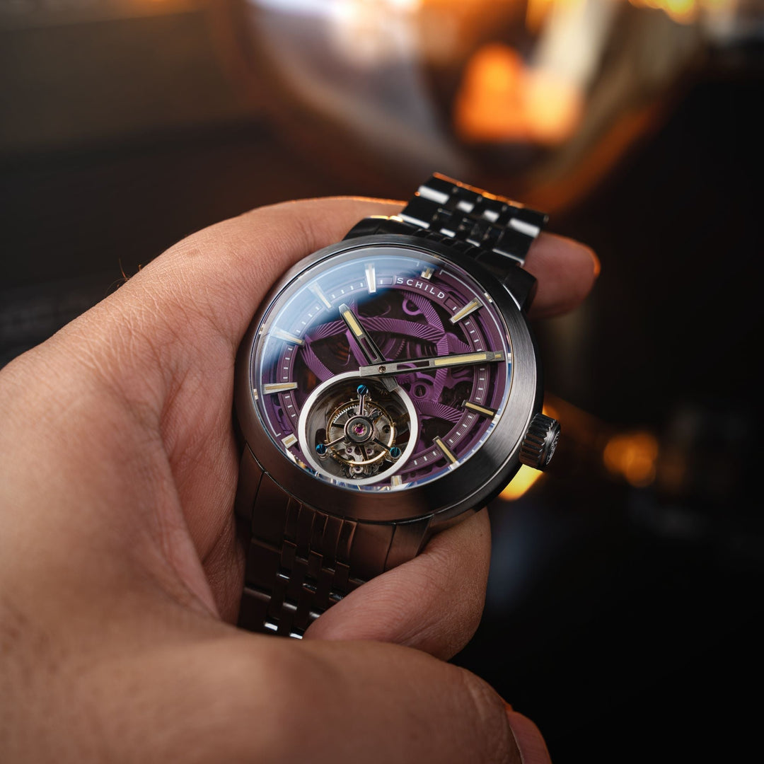 Heinrich Tourbillon Limited Edition Purple / Steel Stainless Steel | Purple Dial