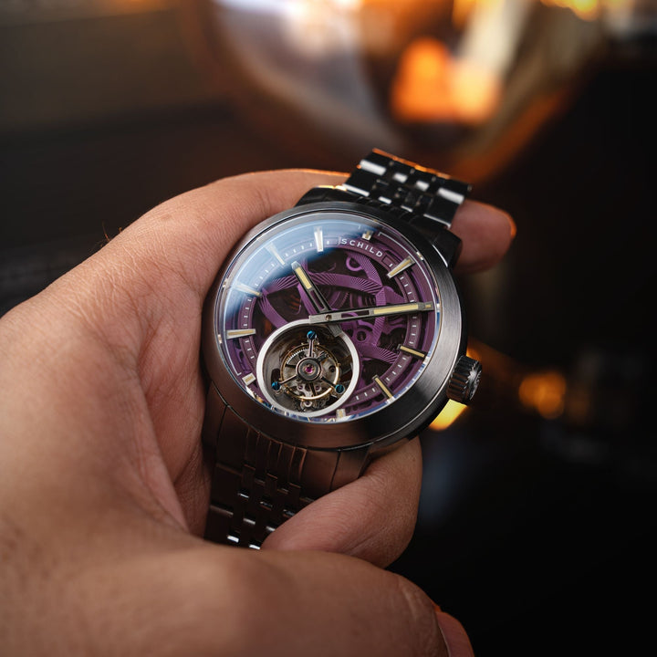 Heinrich Tourbillon Limited Edition Purple / Steel Stainless Steel | Purple Dial