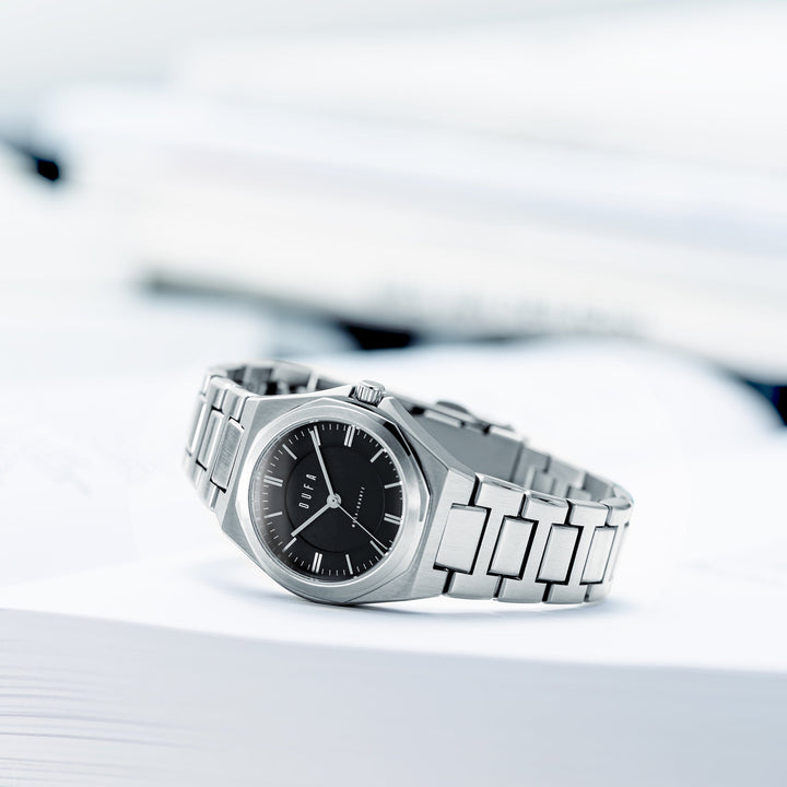 Wachsmann (Ladies) Black & Silver / Stainless Steel | Black Dial