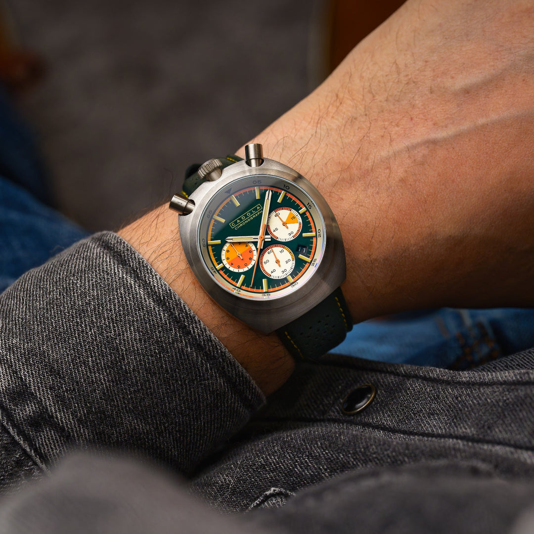 Testa Di Toro Chronograph Green / Leather | Green Dial