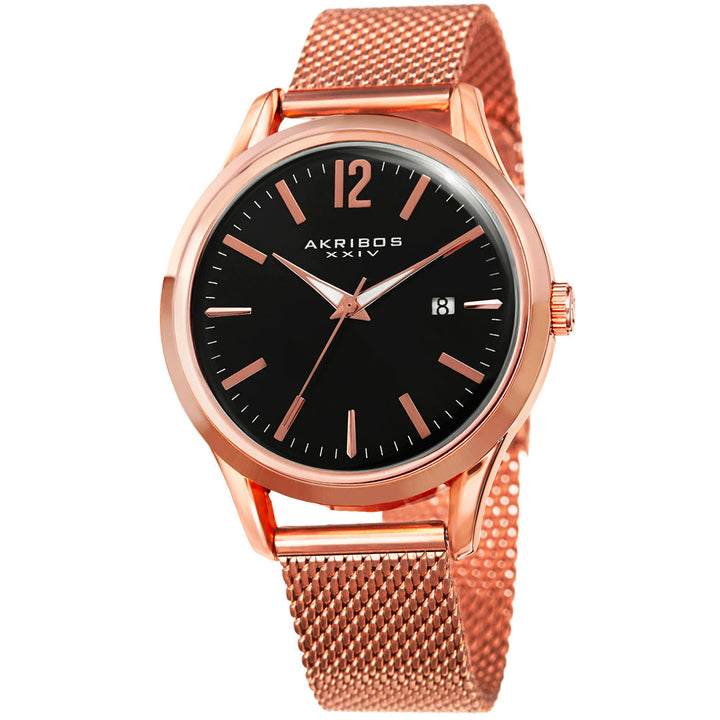 Casual-AK920RG Rose Gold/Stainless Steel | Black Dial