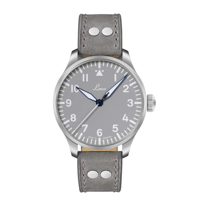 Augsburg Grau 42 Automatic / Leather Strap Gray Dial