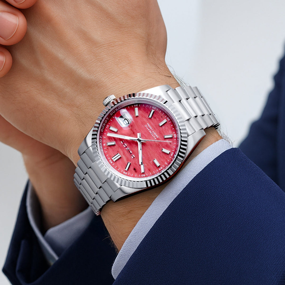 Marcel Automatic Lapidary Limited Edition Pink / Stainless Steel | Pink Dial