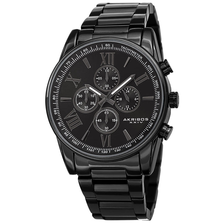 AK1072BK-Casual Black/Stainless Steel | Black Dial