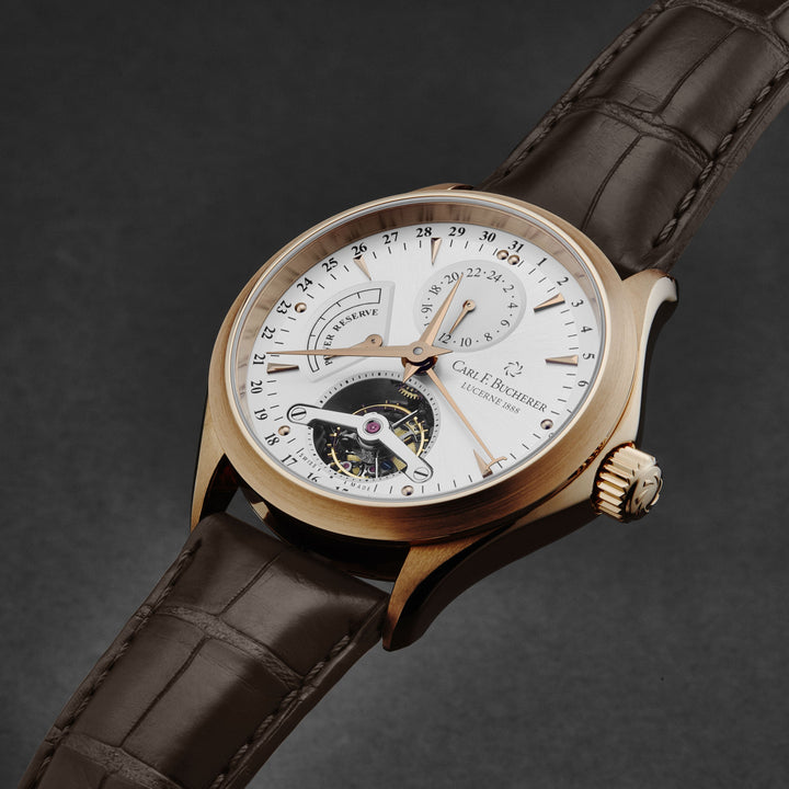 Manero Silver / 18kt Rose Gold Silver Dial