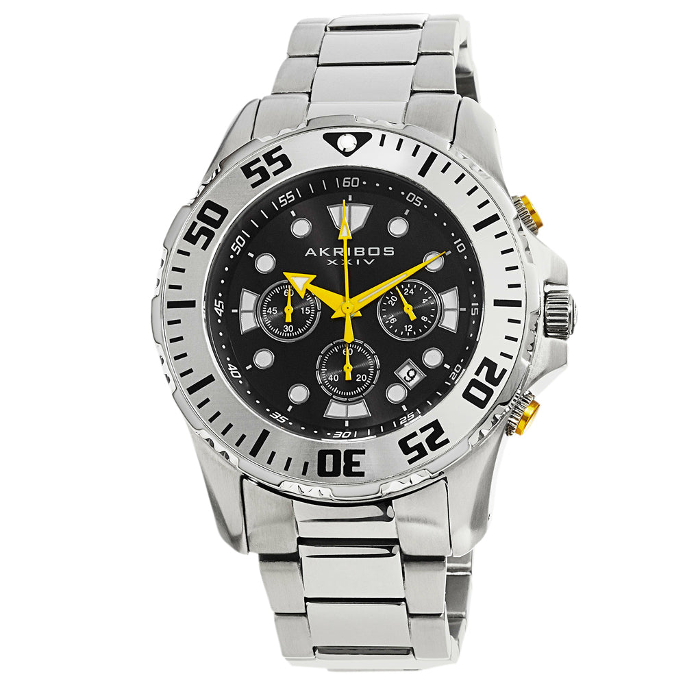AK661SSB-Casual Silver/Stainless Steel | Black Dial