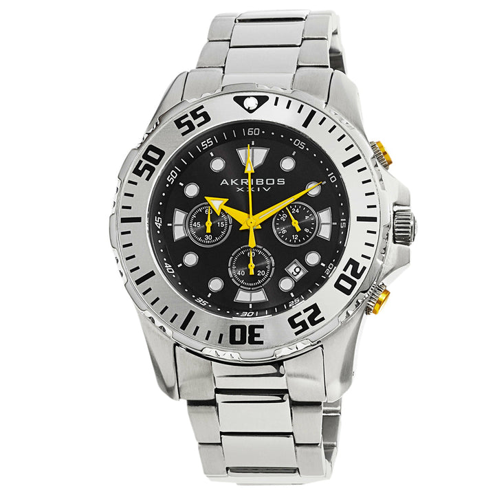 AK661SSB-Casual Silver/Stainless Steel | Black Dial