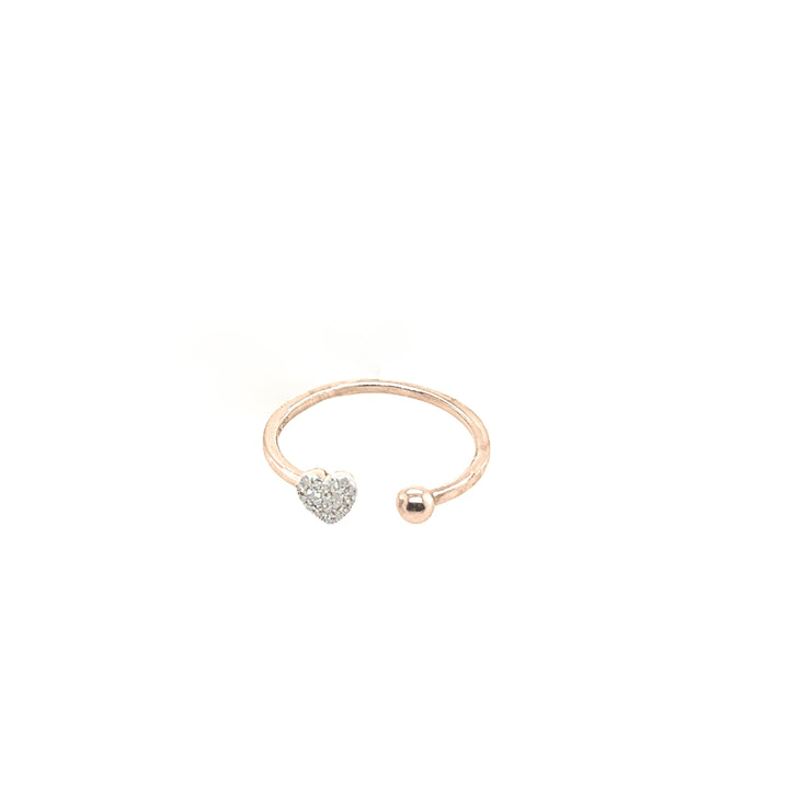 Dainty Heart Diamond Ring