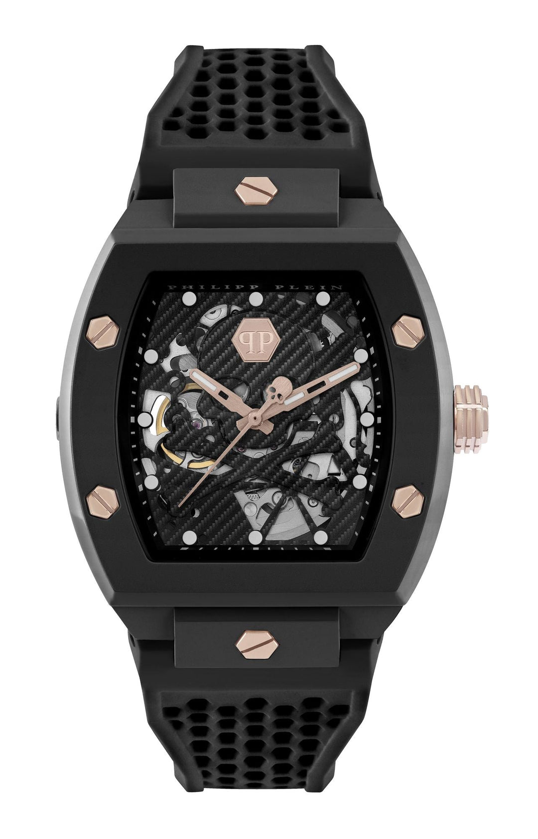 The Skeleton Ecoceramic Black / Silicone | Black Dial