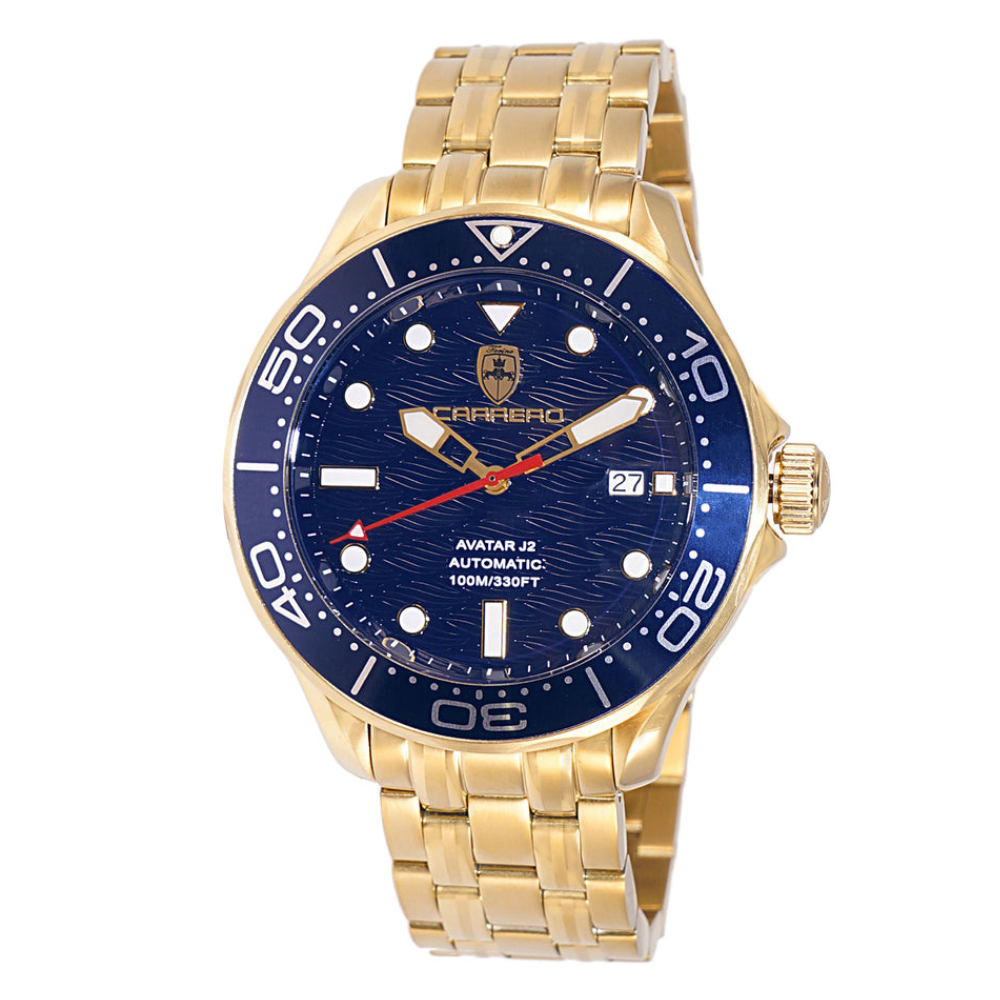AVATAR-J2 Goldtone/Blue | Blue Dial
