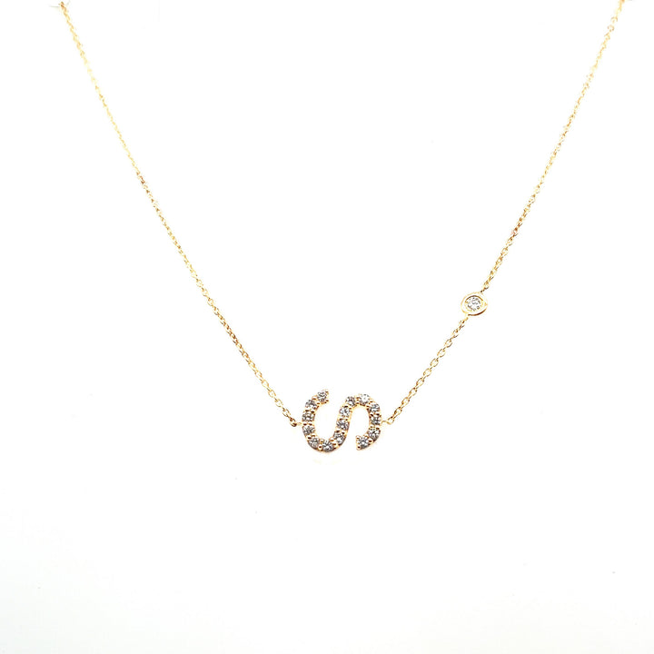 Diamond Initial Necklace