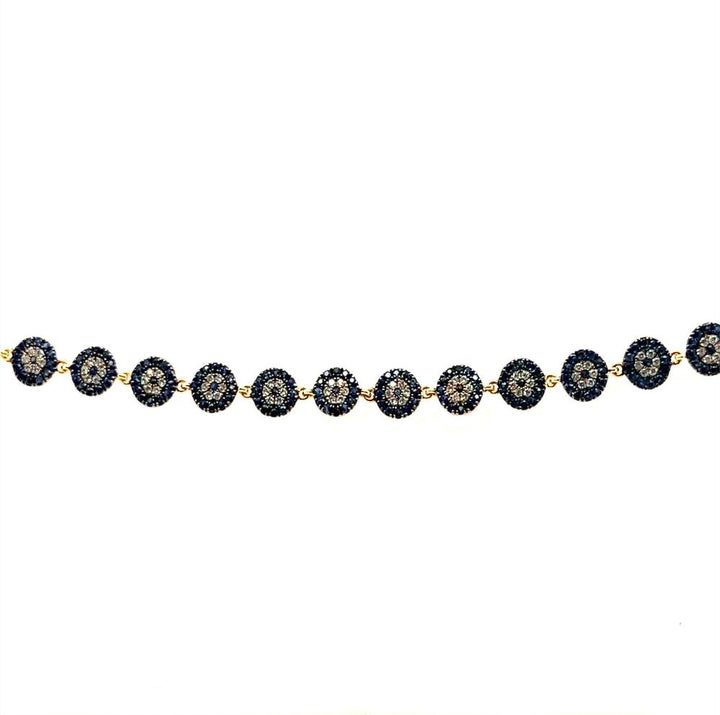 Diamond & Sapphire Eye Bracelet