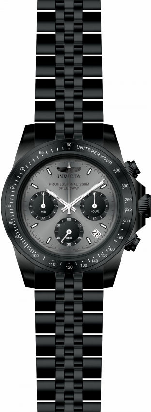 Speedway Chronograph Grey-Black Two-Tone Dial / Black Stainless Steel Bracelet G