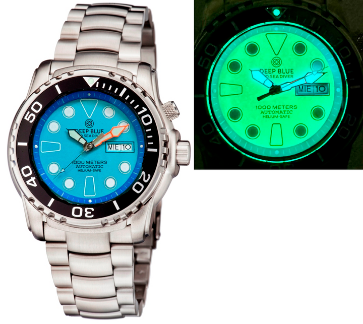 Pro Sea Diver II 44mm Blue Full  Lume Dark Blue Dial