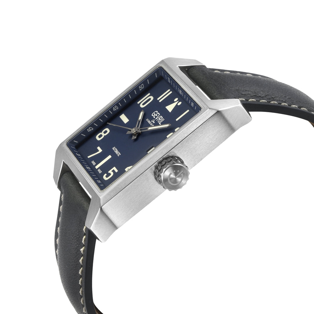 Herald Square Blue Dial / Black Leather Strap Blue Dial