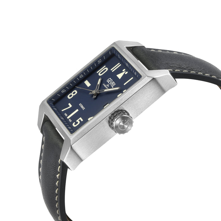 Herald Square Blue Dial / Black Leather Strap Blue Dial