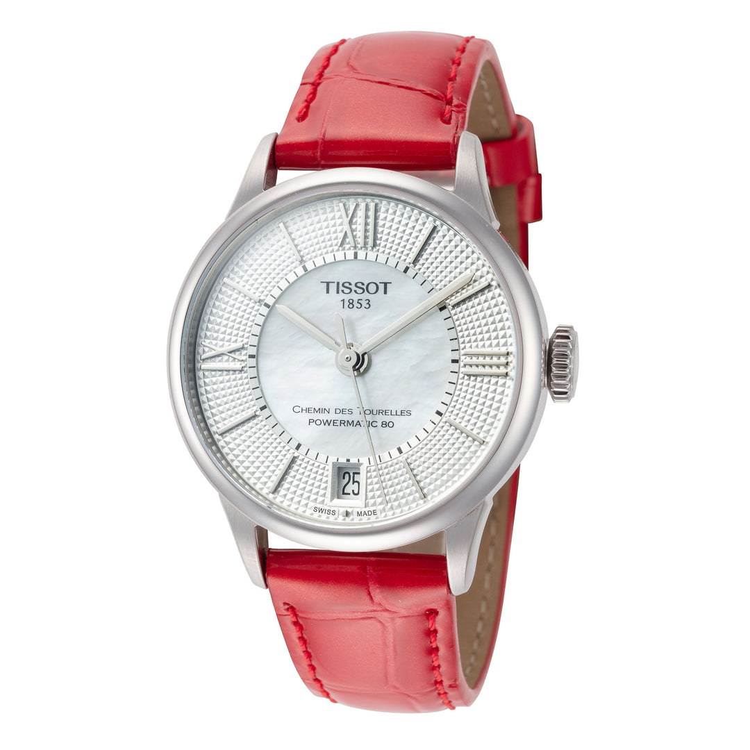 T-Classic 32mm / White Mother-of-Pearl / Red | White Mother-of-Pearl Dial