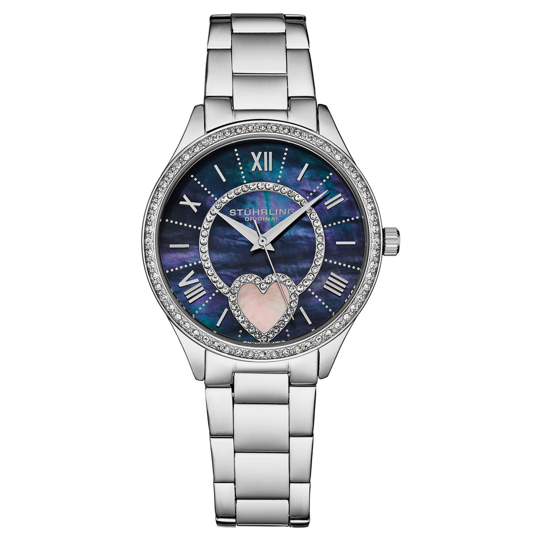 Saylor Mother of Pearl Quartz Classic Blue/Stainless | Blue Dial