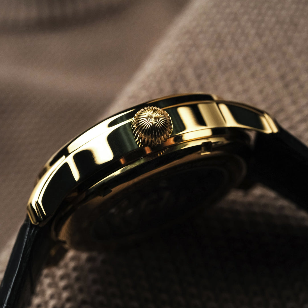 Longitude Shadow Automatic Black / Genuine Leather | Black Dial
