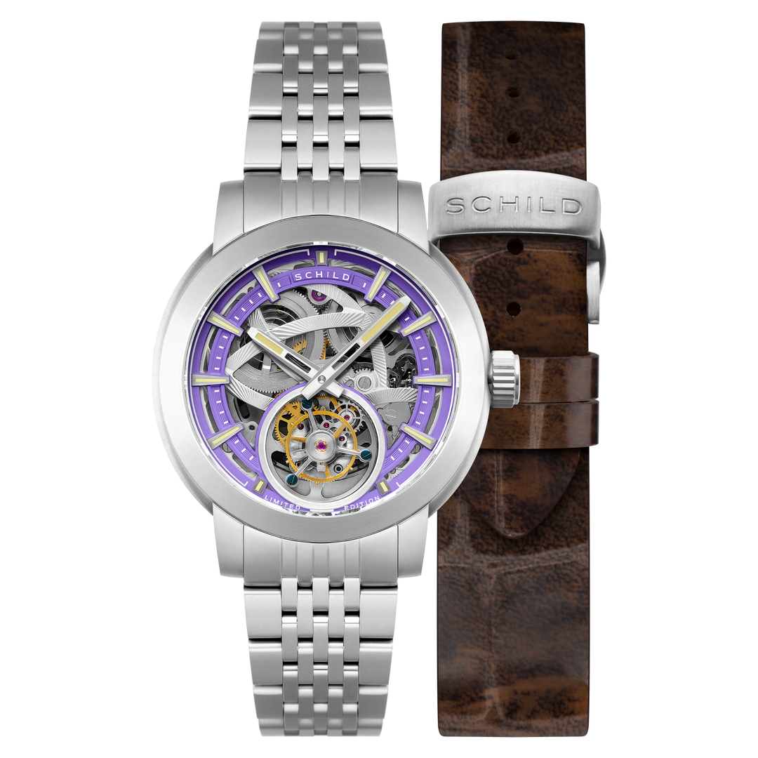 Heinrich Tourbillon Limited Edition Purple / Stainless Steel | Purple Dial