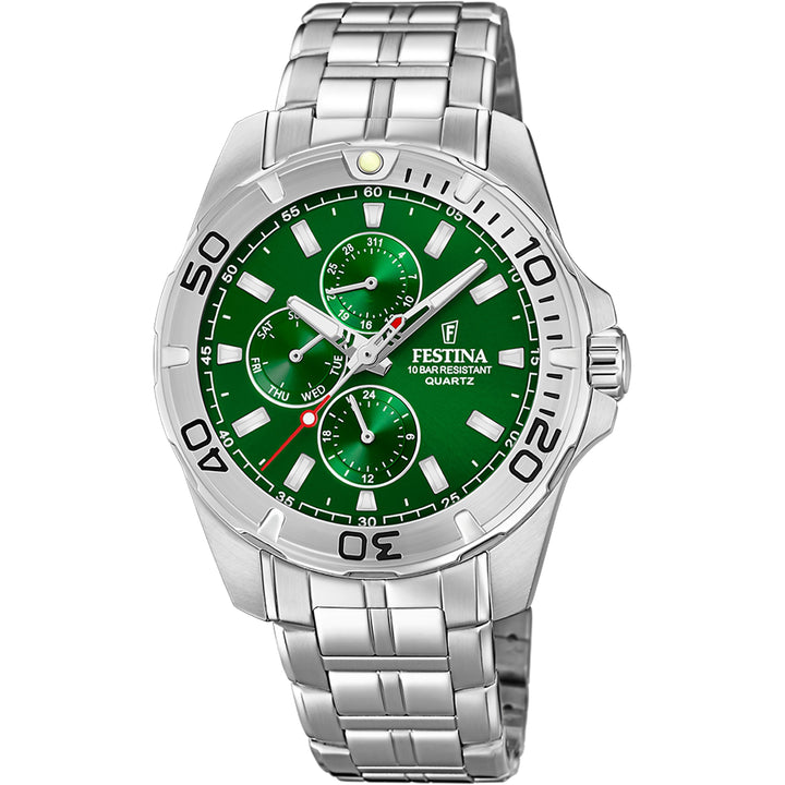 MULTIFUNCION Green / Stainless Steel | Green Dial