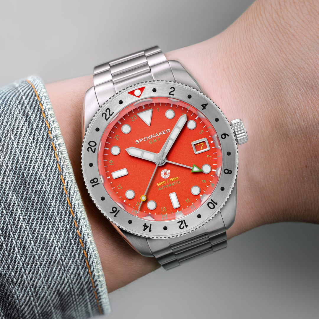 Croft 39 GMT Automatic Red / Stainless Steel | Red Dial