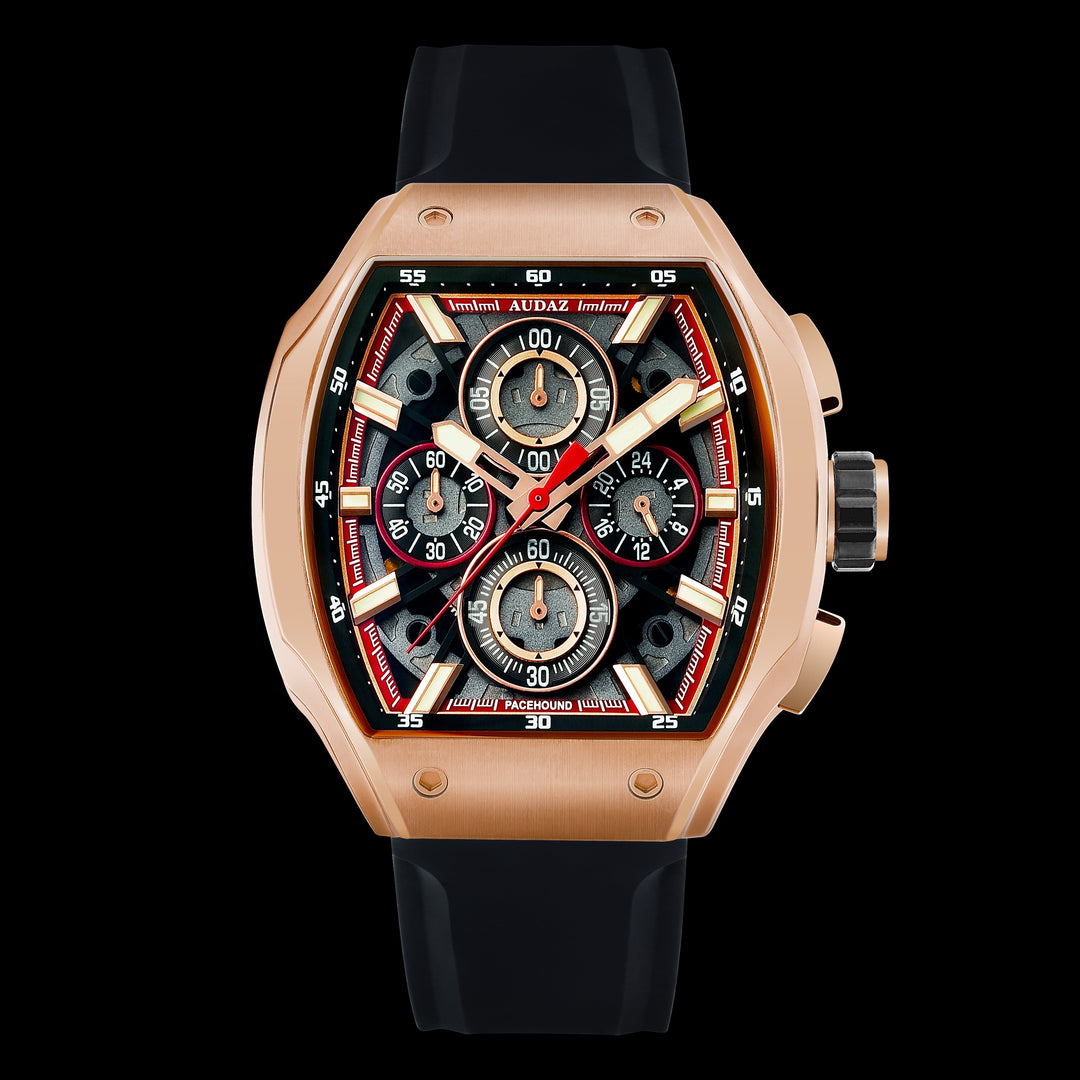 PACEHOUND CHRONO Black / Rose Gold | Black Dial