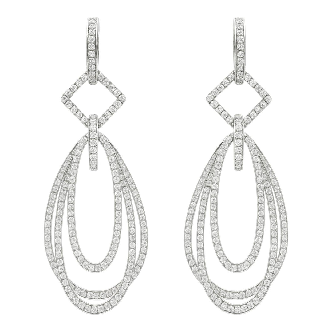 Diamond Cascade Drop Earrings