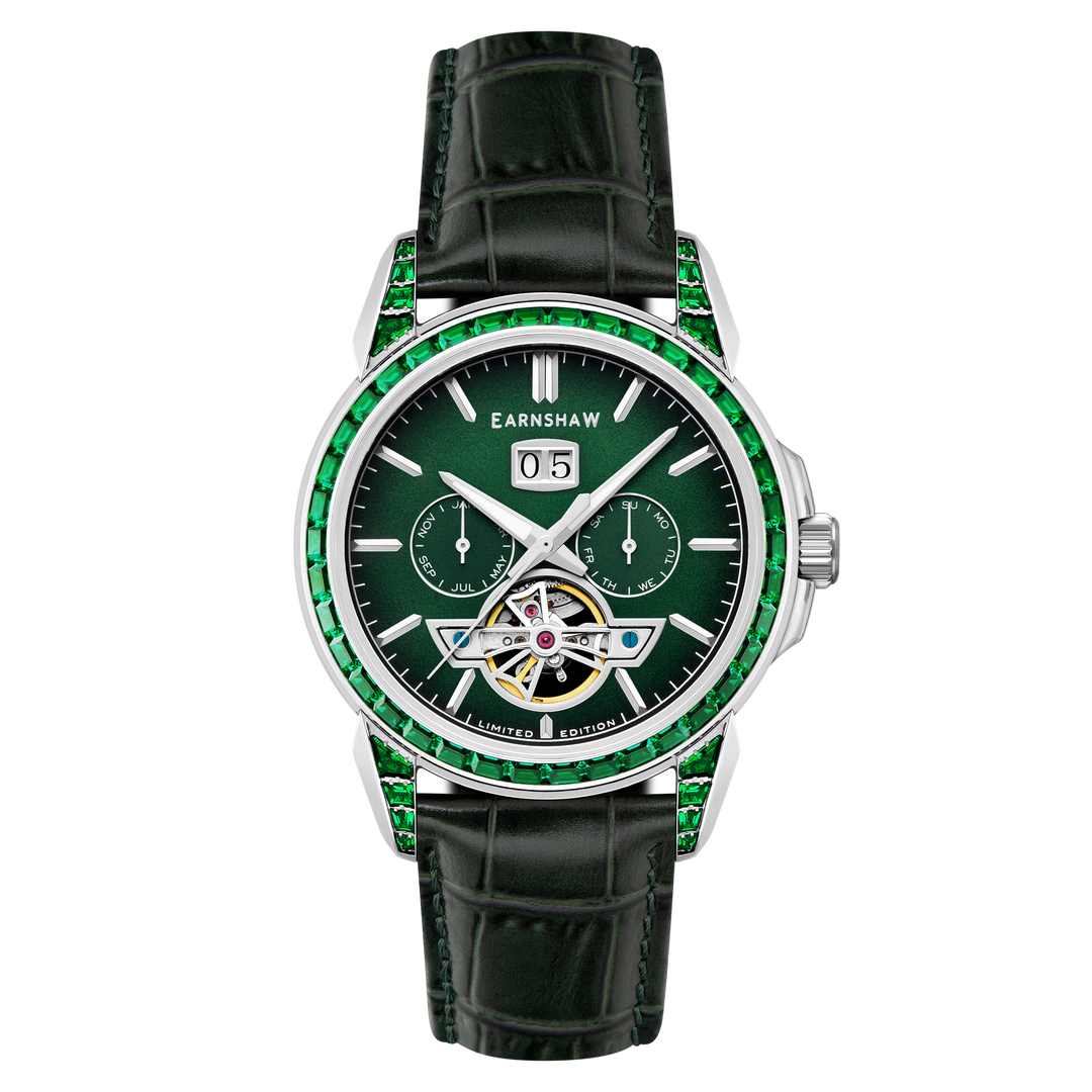Nobility Nawab Grand Date Calendar Open Heart Automatic Limited Edition Green / 