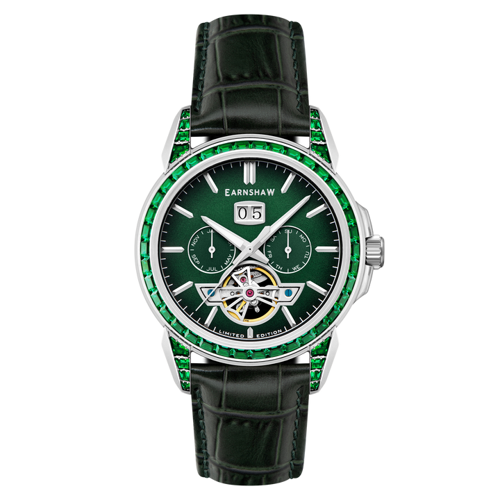 Nobility Nawab Grand Date Calendar Open Heart Automatic Limited Edition Green / 
