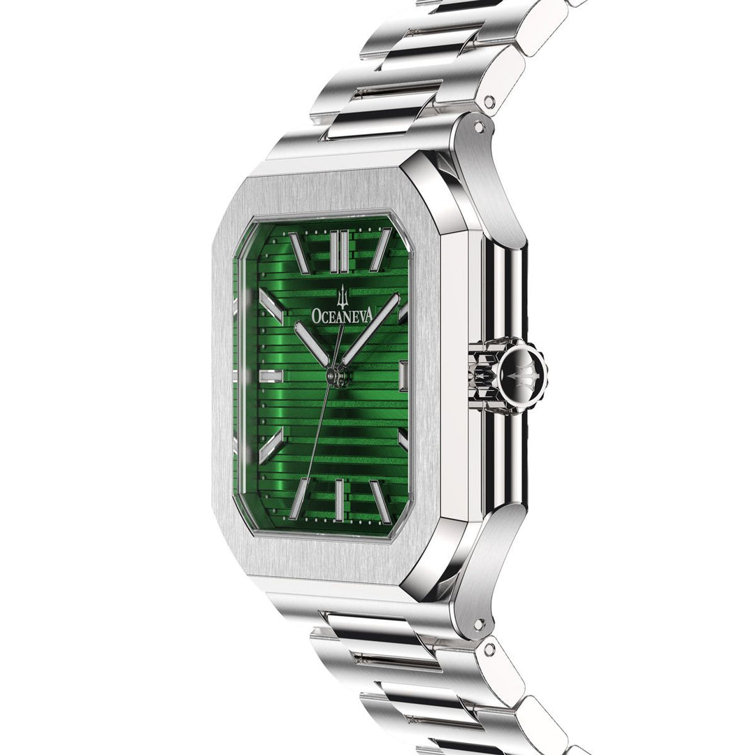 Tenuis Ultra-Thin Automatic Watch – Green/Silver