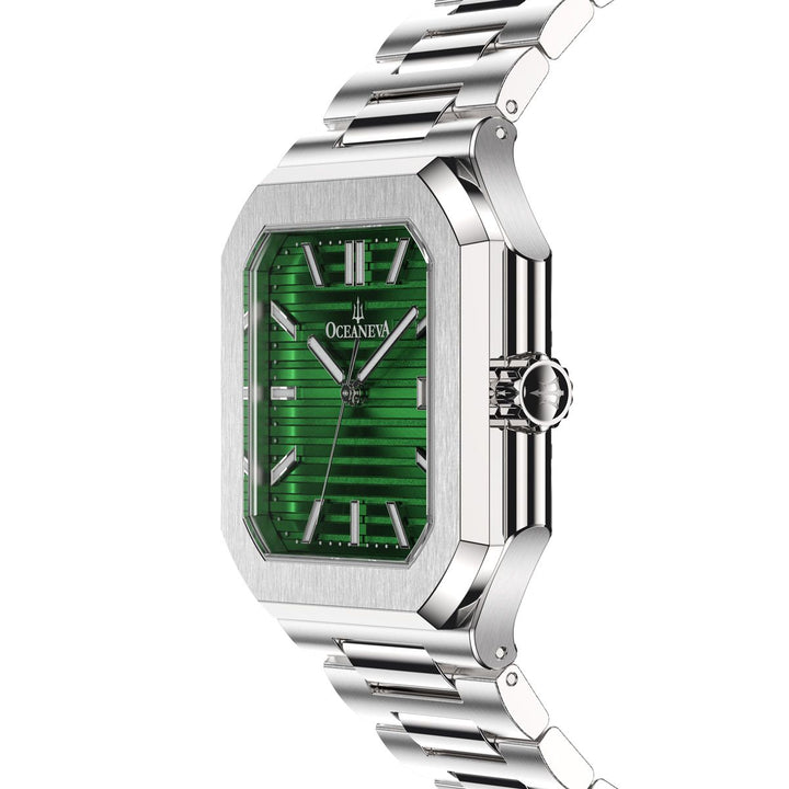 Tenuis Ultra-Thin Automatic Watch – Green/Silver