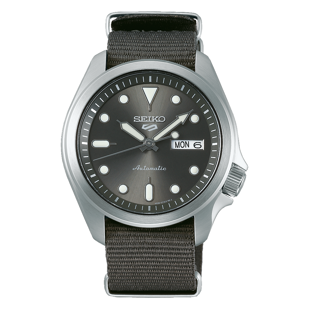 5 Sports SKX Series Grey Dial Grey Nylon Strap 40mm Gray Dial