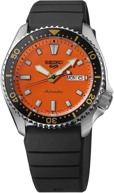 5 Sports SKX Orange Dial / Black Silicone Strap Orange Dial