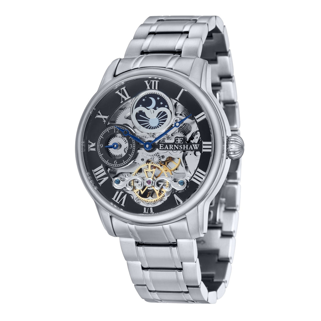 Longitude Automatic Skeleton Watch Grey & Stainless Steel / Solid bracelet Gray 