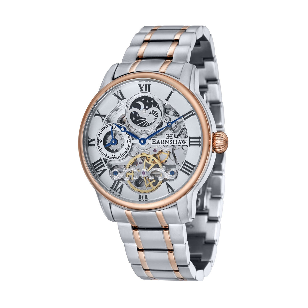 Longitude Automatic Skeleton Watch White & Two Tones Ionic Plating / Solid brace