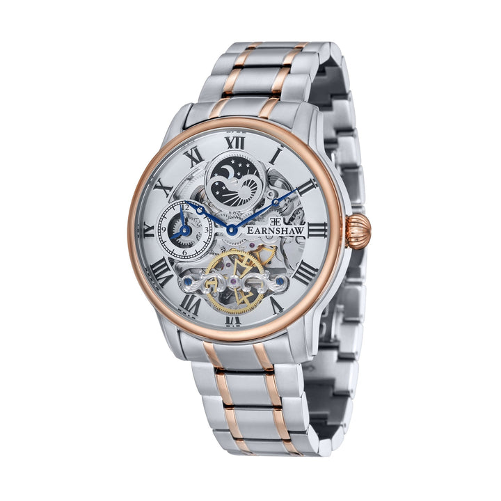 Longitude Automatic Skeleton Watch White & Two Tones Ionic Plating / Solid brace