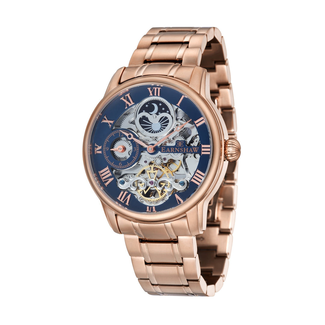 Longitude Automatic Skeleton Watch Black & Ionic Plating Rose Gold / Solid brace