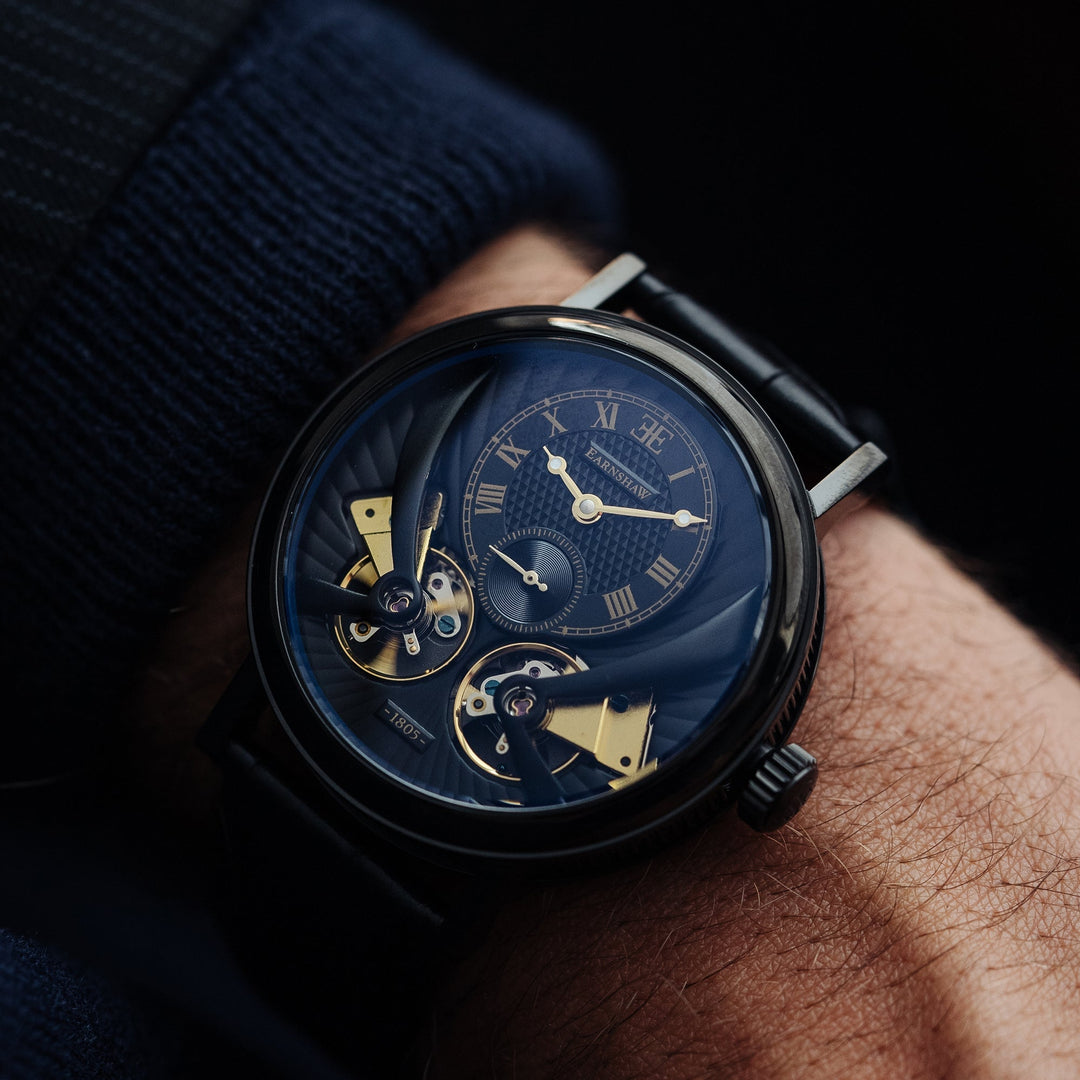 Thomas Earnshaw Beaufort Anatolia Automatic Black / Leather | Black Dial