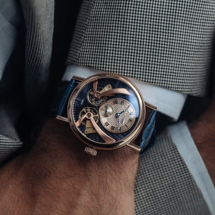 Thomas Earnshaw Beaufort Anatolia Automatic Blue / Leather Blue Dial