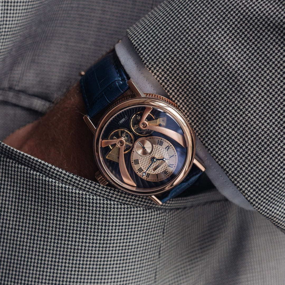 Thomas Earnshaw Beaufort Anatolia Automatic Blue / Leather Blue Dial