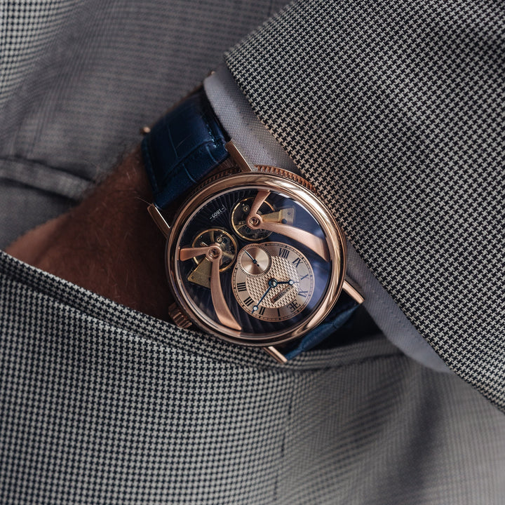 Thomas Earnshaw Beaufort Anatolia Automatic Blue / Leather Blue Dial