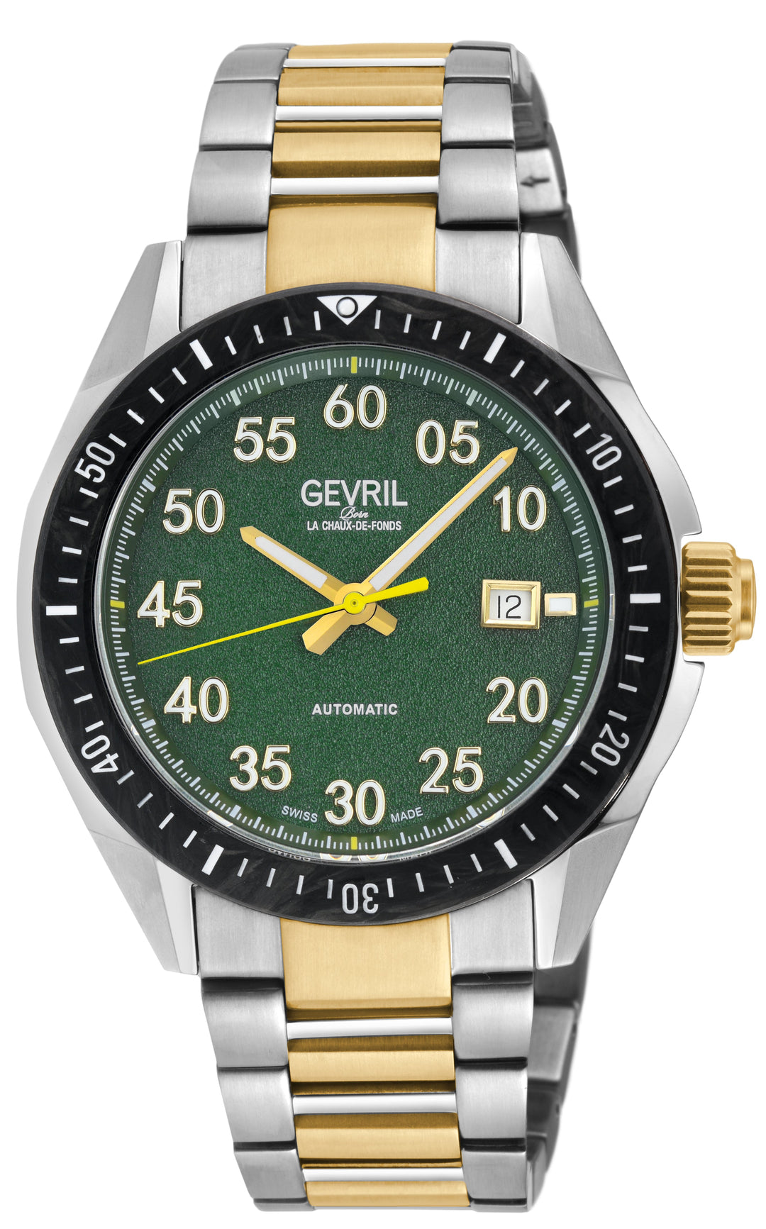 Ascari Swiss made Automatic Sellita SW200 forged carbon bezel  Black Two-tone | 